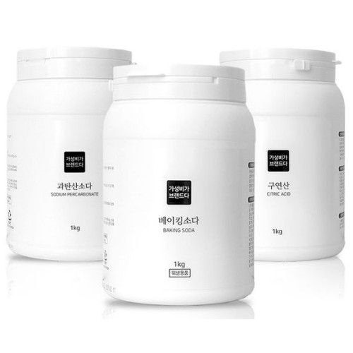 가성비가 브랜드다 베이킹소다 1kg x 1개 + 과탄산 1kg x 1개 + 구연산 1kg x 1개