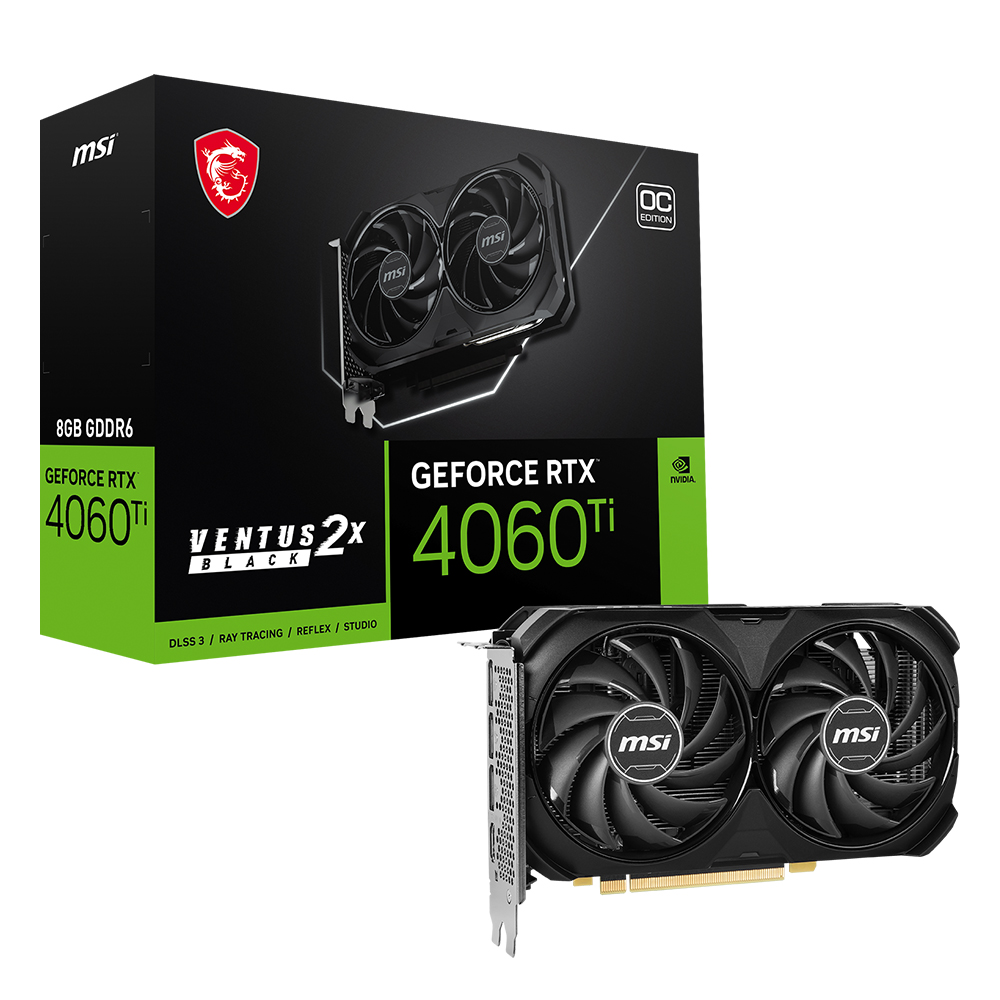 MSI  지포스 RTX 4060 Ti 벤투스 2X 블랙 OC D6 8GB