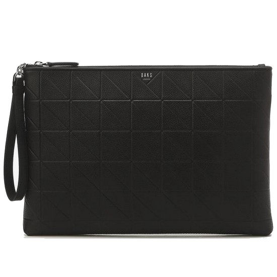 닥스 남성 GRID MAXI 패턴엠보 소가죽 클러치백L_DBBA3F279BK