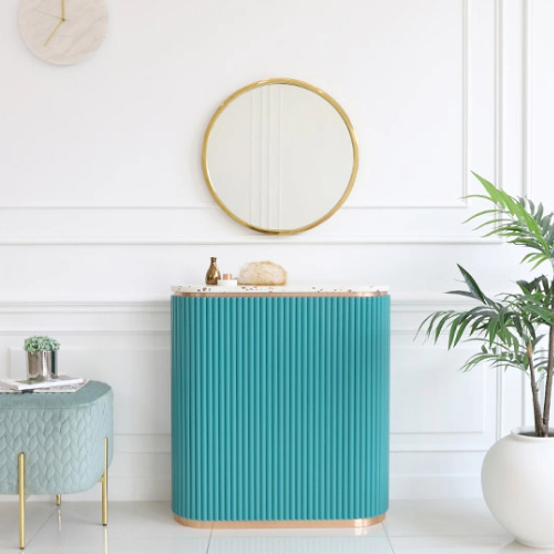 끌레오  나나 테라조 템바보드 화장대 800