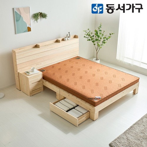 동서가구 로제 호텔형 편백나무 서랍 흙침대 Q