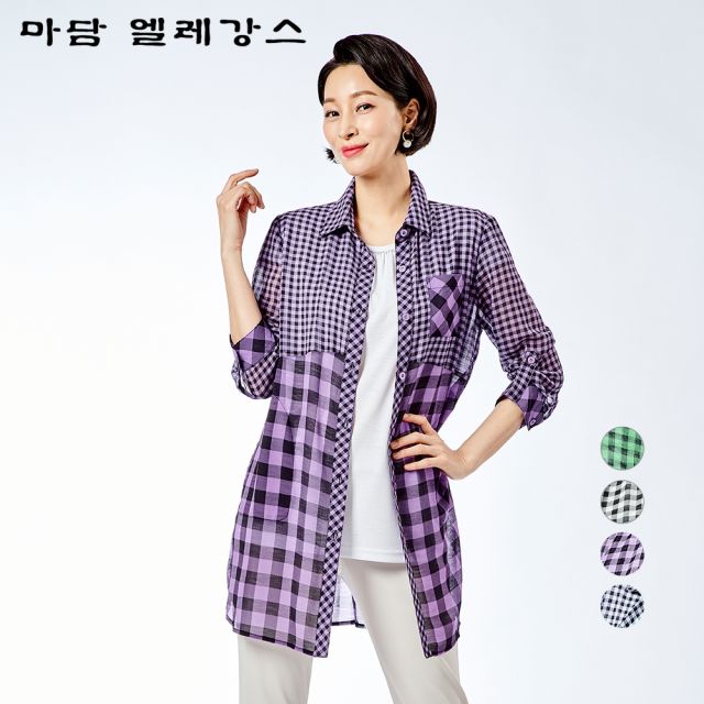 마담엘레강스 프레쉬 체크 재킷 K231JK06