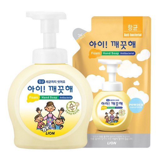 아이깨끗해 순 핸드 솝 490ml+리필 450ml