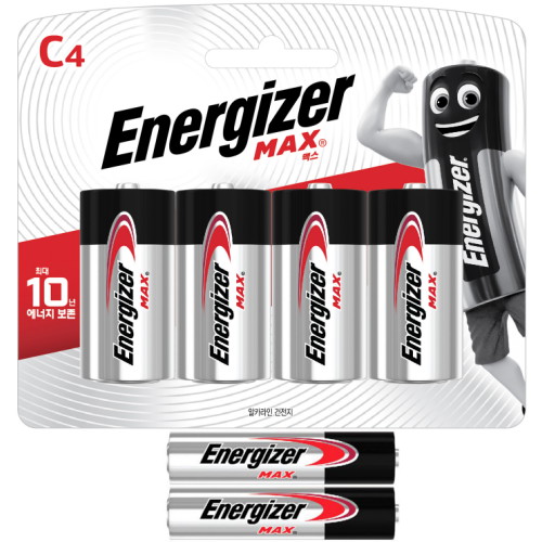 에너자이저  맥스 알카라인 C 4알 + AAA 2알 (벌크)