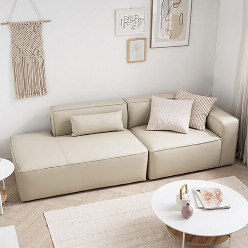 아이데뉴 모데라토 메리디안 천연가죽 소파 3.5인용