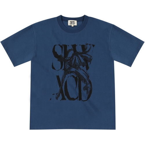 슬로우애시드 SLOW ACID 러스티 로고 반팔티셔츠 딥블루 RUSTY LOGO T-SHIRT DEEP BLUE SLST2-DBL 1458