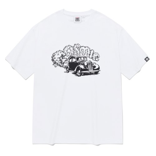  비젼 STREETWEAR VSW X 피로 Cosmic Lazy Car T-Shirts White M 509773