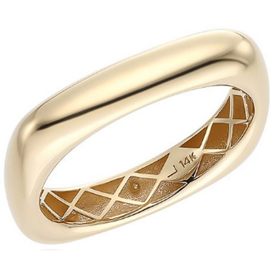 이랜드 로이드 모던브리티쉬 스퀘어 4.0mm 14k 반지 LRS22196G