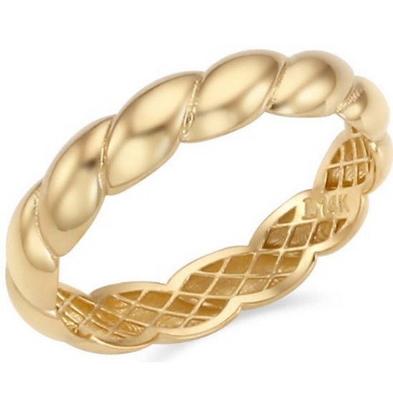 이랜드 로이드 14 18k 모던브리티쉬 이터니티 트위스트 반지 LRS22023G 14K 옐로우 YG