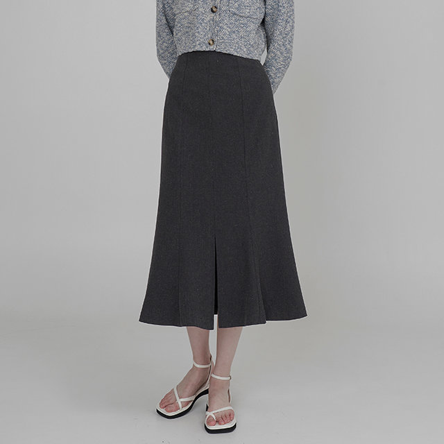 나인 NAIN 멜란지 머메이드 미디 스커트 SK-4769