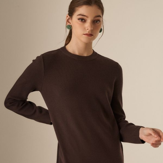 요이츠 라운드 밑단플리츠 롱 니트원피스 YG10WRO01