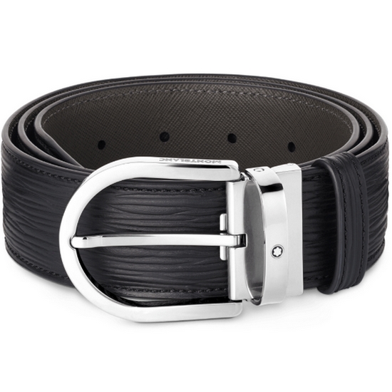 몽블랑 말발굽형 버클 블랙 벨트 40mm_131172