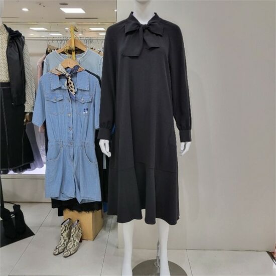 SI 타이 카라 롱 플레어 원피스 SFOAX2520