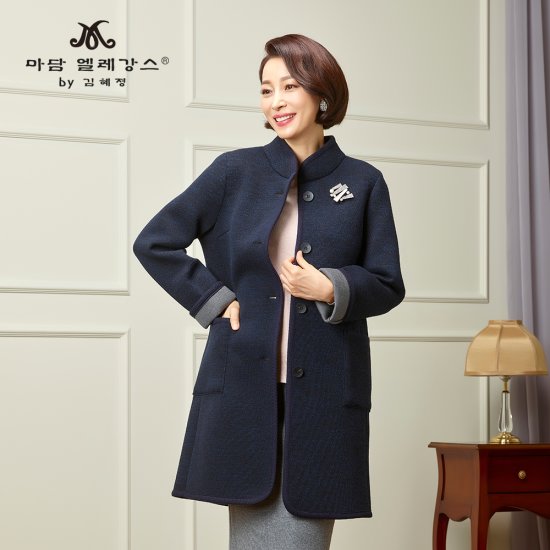마담엘레강스 나디아 바인딩 소프트 하프 코트 K214CT01