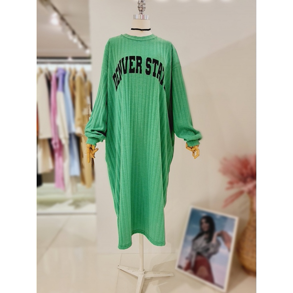 포커스 골지 오버핏 롱 원피스 FS3B7OP0146