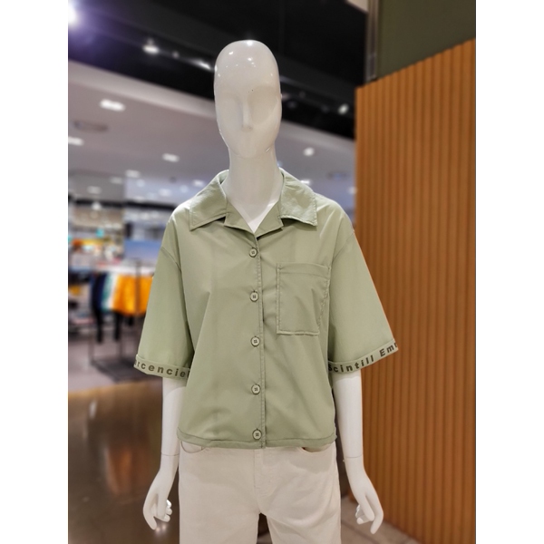 비지트인뉴욕 소매레터링반팔블라우스 VZ7SS3C