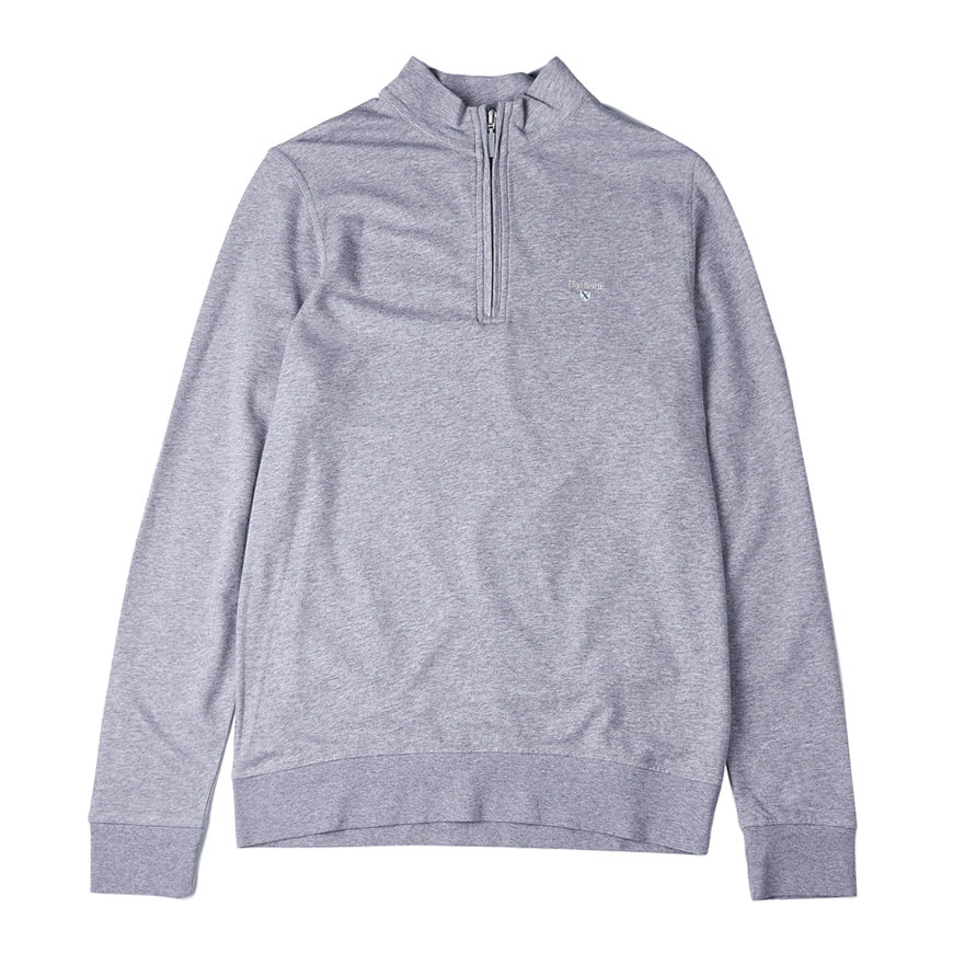 바버 페드로 자수 로고 하프집업 맨투맨 MOL0204 GY52