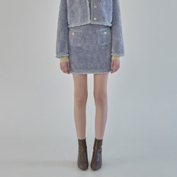 나인 바네사 무스탕 셋업 스커트 SK-4740