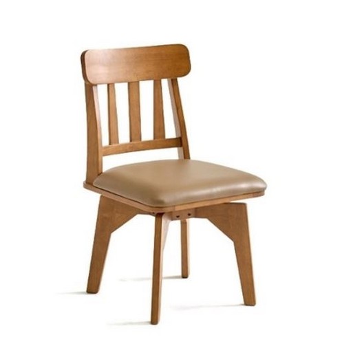 히트가구  A7521 고무나무 회전 식탁 의자