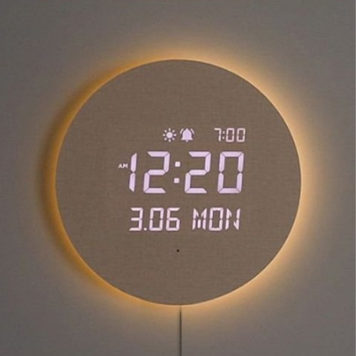 무아스  풀문 백라이트 무드등 LED 벽시계