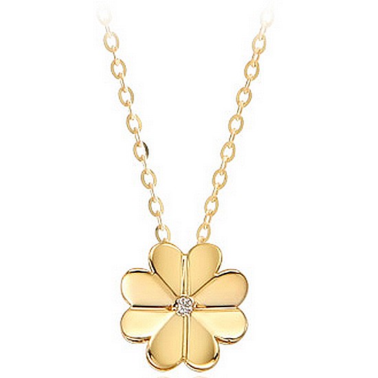 골드리아  14K 네잎클로버 일체형목걸이