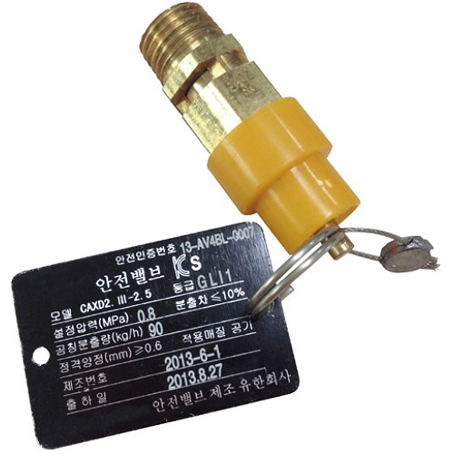 UDT  콤프레샤 안전밸브