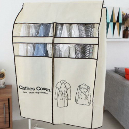 가쯔  캐릭터더블윈도우행거옷커버지퍼식매립형