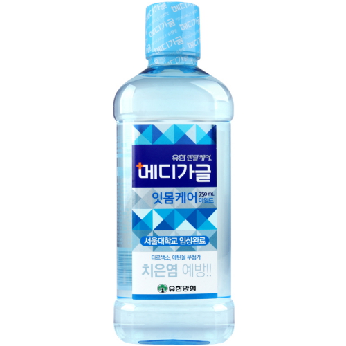 서흥 유한양행 덴탈케어 메디가글 구강청결제 750ml 잇몸케어 마일드 6개