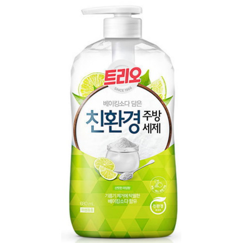 트리오 베이킹소다 담은 주방세제, 라임, 680ml, 3개