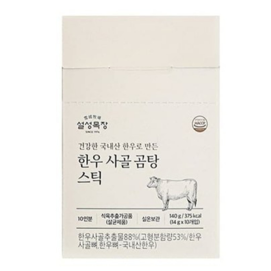 설성목장 상온 한우 사골 농축액 곰탕 스틱 140g 14g 10개입