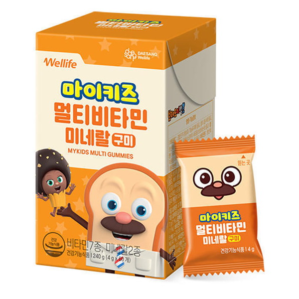 대상웰라이프 마이키즈 멀티비타민 미네랄 60구미
