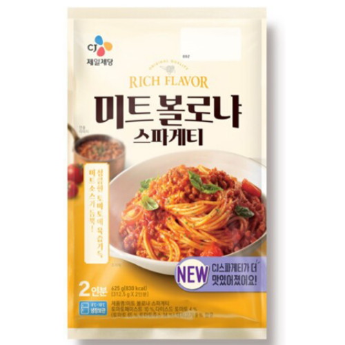 CJ제일제당  미트볼로냐 스파게티 625g 4개 / 냉장식품 간편조리