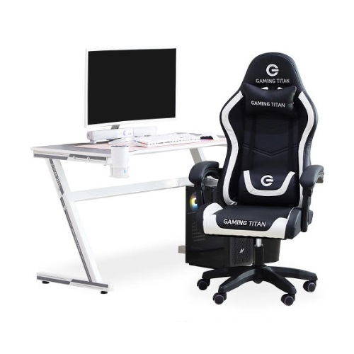 일루일루 Z-타이탄 게이밍 책상+라이트 G-지타이탄 베이직 게이밍 의자