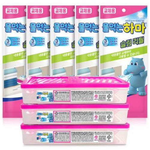 물먹는하마 슬림 본품 150g x 3개 + 교체용 150g x 5개