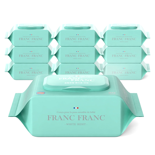 프랑프랑 화이트 비데 물티슈 캡형 80매
