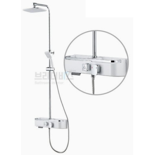 에이원  브라더바스 선반형 해바라기샤워 BRT-3800 화이트 선반형해바라기샤워 선반형샤워기 화이트해바라기샤워기