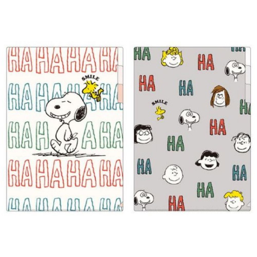 텐바이텐  스누피 3포켓 A4 클리어 파일 스마일 시리즈