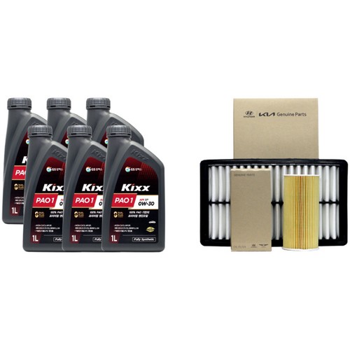 GS칼텍스 KIXX 파오1 0W30 6L + 순정필터 기아 카니발KA4 디젤