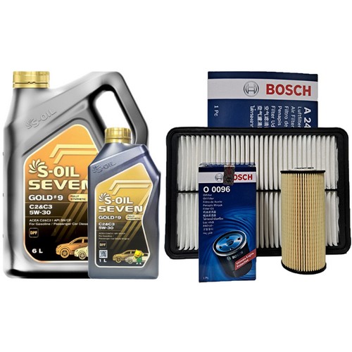 에스오일  세븐 골드 #9 C2&C3 5W30 7L + 보쉬필터 현대 싼타페 DM 더프라임 디젤