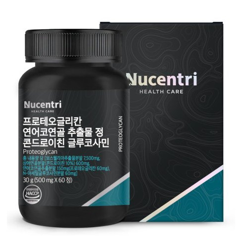 뉴센트리 프로테오글리칸 연어코연골 추출물 정 콘드로이친 글루코사민 콘드로이틴황산 1박스