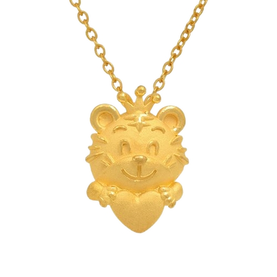 혼골드모아 골드모아 왕관 호랑이띠 돌목걸이 7.5g