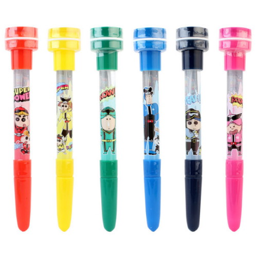 필박스  짱구는 못말려 파워레인저 버블 스탬프 볼펜