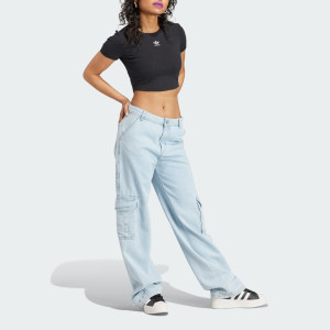 아디다스  에센셜 리브 티셔츠 II8057