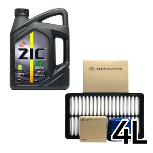 SK엔무브 ZIC 제로 X7 0W30 4L + 순정필터 현대 LF쏘나타 가솔린