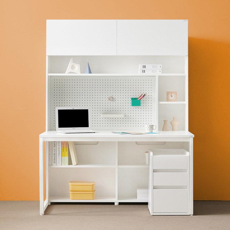 E스마트 와이즈 학생 수납 전면 책상 풀세트+서랍장 타공판