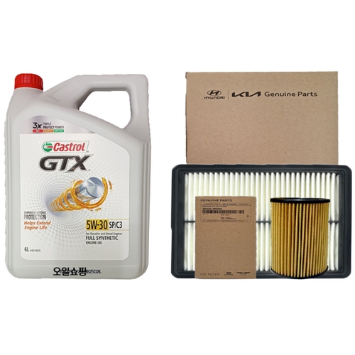 캐스트롤  GTX SP/C3 5W30 6L + 순정필터 기아 카니발KA4 디젤