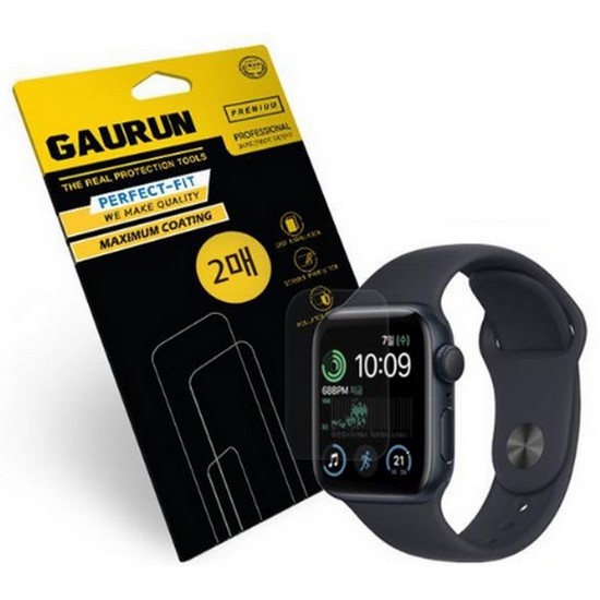 제이티앤디 가우런 애플워치 SE2 44mm 리얼커브드 핏 액정보호필름 2매