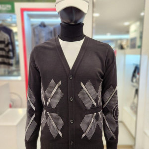 디즈니골프  브이넥 니트 가디건 DM3MKG005