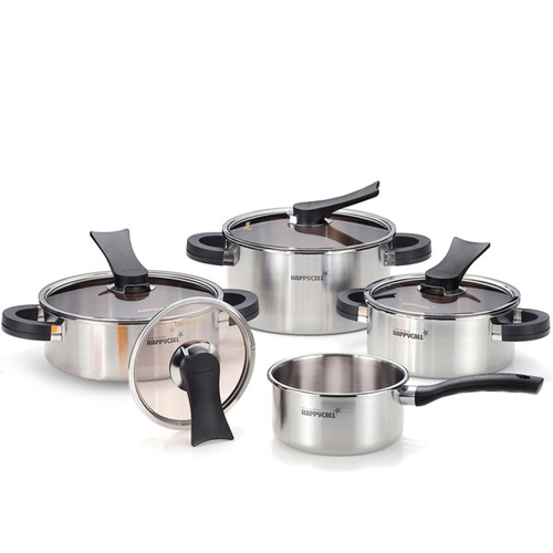 해피콜  진공 UP 통3중 IH 냄비 4종 (편수16+양수20+전골24+곰솥24)