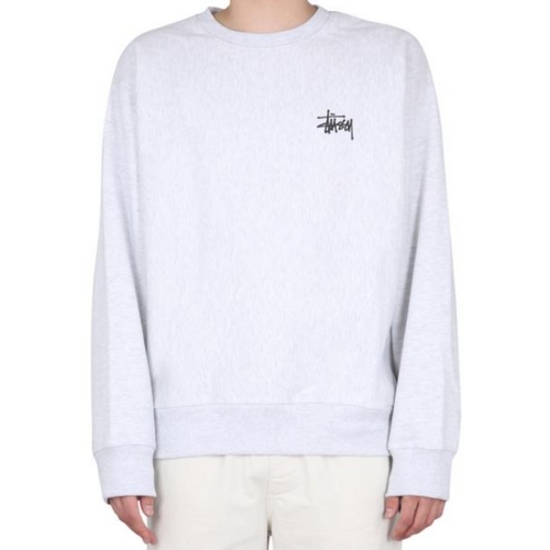 스투시 베이직 로고 기모 맨투맨 1914870 ASH HEATHER